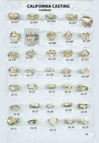 ANILLOS MUJER TRES COLORES (TUMBAGA )