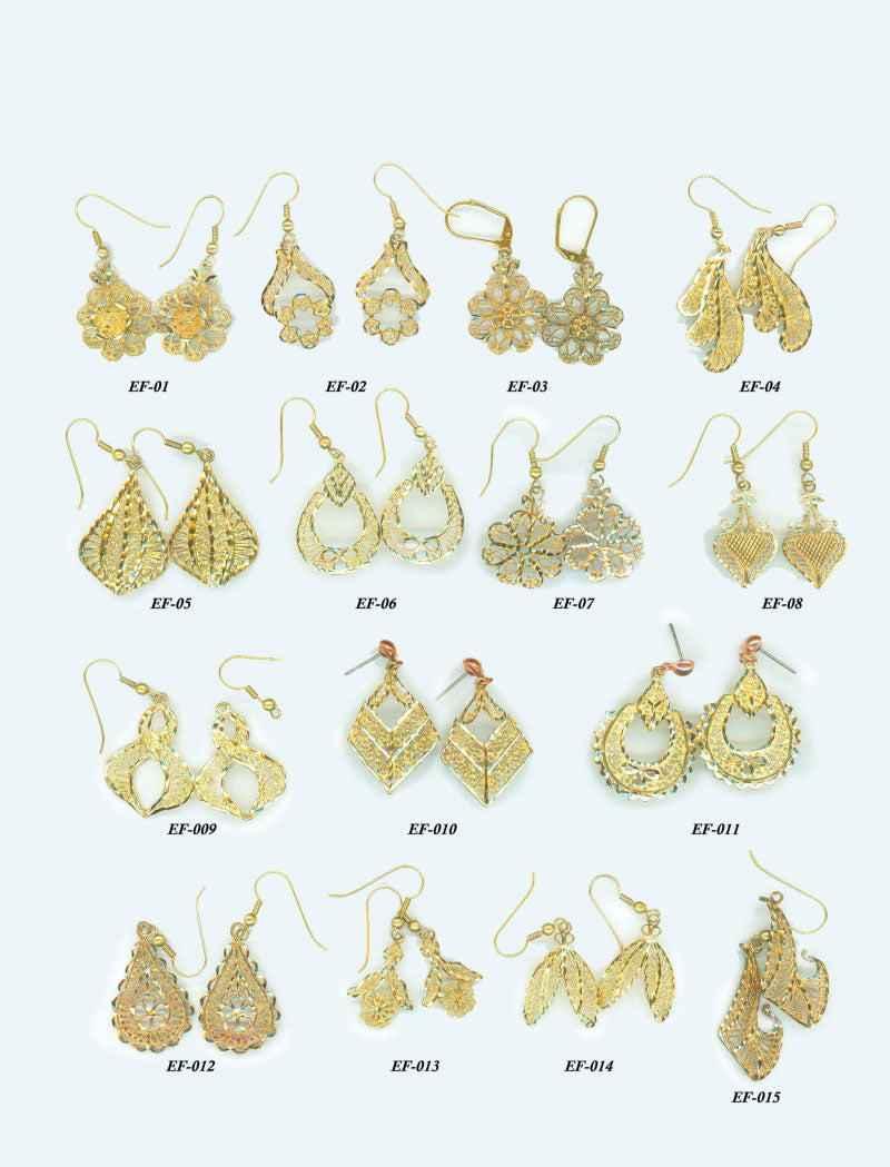 ARRACADAS, ARETES  CON GANCHO, POSTE